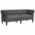 2-dijelni set sofa tamnosivi od tkanine