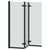 Ograda za tuš Crna 130 x 138 cm ESG staklo i aluminij
