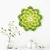 Wallity Zidna dekoracija Daisy, 44x1,6x44 cm, Zelena