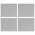 Stepenica Pravokutni 4 pcs Srebrno 50 x 40 cm Aluminij
