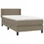 Vidaxl Box spring postelja z vzmetnico taupe 90x200 cm blago