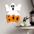WallXpert zidna dekoracija od MDF-a HALMDF-016, beli duh sa natpisom Boo, 35 x 43 cm