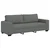 vidaXL Trosed kavč temno siv 220x77x82 cm blago
