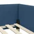 Vidaxl Kotna postelja Modra 100 x 200 cm blago