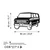 Wallity Zidna dekoracija FORD Club Wagon Old Van, 60 x 40 cm, Crna