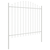 Vrtna Ograda 7 pcs Bijelo 170 x 165 cm Čelik s prahom premazan