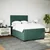 Vidaxl Box spring postelja z vzmetnico temno zelena 160x200 cm žamet