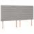 vidaXL Box spring postelja z vzmetnico LED sv. siva 180x200 cm blago