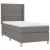 Greatstore Box spring postelja z vzmetnico temno siva 90x190 cm blago