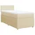 Vidaxl Box spring postelja z vzmetnico krem 90x190 cm blago