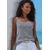 VIVANCE Top z naramnicami modra/bela
