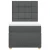 vidaXL Box spring postelja z vzmetnico temno siva 80x200 cm blago