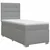 vidaXL Postelja boxspring z vzmetnico Svetlo siva 100 x 200 cm Blago