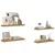 Polica na zidu 4 pcs Smeđa 90 x 23,5 x 4 cm Konstruirano drvo