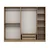 Hanah Home ormar sa reflektujućim staklom Nisa 20649, 225 cm, dore