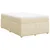 Vidaxl Box spring postelja z vzmetnico krem 120x200 cm blago