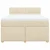 vidaXL Box spring postelja z vzmetnico krem 140x200 cm blago