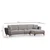 Atelier del Sofa Ugaona garnitura Aren 145x43x206cm Siva