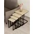 Hanah Home Tekerli set stolića (umetnuti), crna/travertin (4 kom)