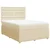 Vidaxl Box spring postelja z vzmetnico krem 140x200 cm blago