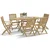 Sklopive vrtne stolice 6 kom 54x61x88 cm od drva bagrema