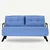 Atelier del Sofa Dvosed na razvlačenje Sando 2 Plavi