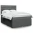 Vidaxl Box spring postelja z vzmetnico temno siva 140x200 cm blago