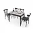 Hanah Home Trpezarijski sto na razvlačenje Dolunay-1281, 100-120 cm, Beli