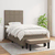 Vidaxl Box spring postelja z vzmetnico taupe 90x200 cm blago