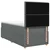 vidaXL Postelja boxspring z vzmetnico Temno siva 80 x 200 cm Blago
