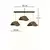 Opviq Luster BK190, 3 x E27, Max 40W, Braon