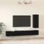 Set TV komoda s ladicama 4 pcs Crni hrast Konstruirano drvo