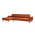 ATELIER DEL SOFA Ugaona garnitura Mustang Small Left Orange
