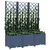 Vrtna sadilica s rešetkom plava siva 120 x 40 x 136 cm PP