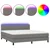 Vidaxl Box spring postelja z vzmetnico LED temno siva 160x200 cm blago
