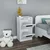 Hanah Home Noćni ormarić Luses, 45x29.6x79.4 cm, Beli