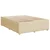 Vidaxl Box spring postelja z vzmetnico krem 140x200 cm blago