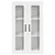 Vidaxl Stenski stekleni omarica LUCCA Bela 60 x 31 x 100 cm