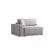 Atelier del Sofa Ugaona garnitura Pirlo 145x43x206cm Svetlosiva