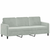 2-dijelni set sofa s jastucima svjetlosivi baršunasti