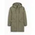 Ombre Classic mens long parka jacket - olive