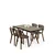 Hanah Home Trpezarijski set, 5 komada, Bež