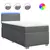 VIDAXL Box spring postelja z vzmetnico temno siva 100x200 cm blago