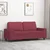 Vidaxl Kavč dvosed vinsko rdeč 140 cm blago