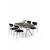Hanah Home Trpezarijski set, 5 komada, Teget
