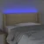 Vidaxl vidaXL Vzglavje postelje z LED diodami kremne barve 93x16x78/88 cm blago