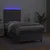 Krevet box spring s madracem LED sivi 80x200 cm od umjetne kože