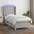 Vidaxl Box spring postelja z vzmetnico LED svetlo siva 90x190 cm blago