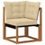 Set vanjskih sofa 9 pcs Prirodna i bež Čvrsto drvo akacije