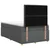 vidaXL Postelja boxspring z vzmetnico Temno siva 120 x 200 cm Blago